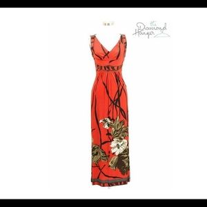 Elie Tahari
Red Black  Designer Size M Floral Casual Maxi Dress